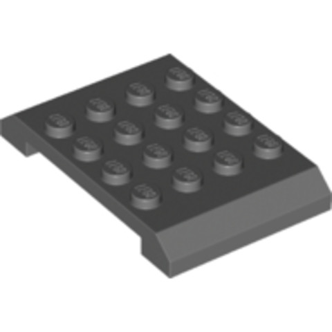 LEGO® Alkatrészek (Pick a Brick) 6226932 - Sötétszürke Ék szélű lapos elem 4x6x2/3 wedge