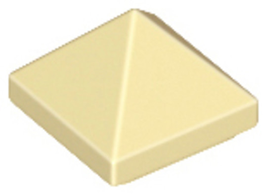 LEGO® Alkatrészek (Pick a Brick) 6249125 - Homokszínű 45 fokos 1x2/3 piramis 