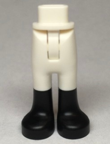 LEGO® Alkatrészek (Pick a Brick) 6361594 - Fehér friends láb, fekete csizma mintával