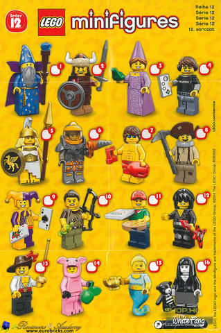 LEGO® Alkatrészek (Pick a Brick) 71007inst - Minifigura 12. széria papír