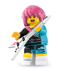 LEGO Minifigura 7. sorozat - Rocker lány - kiegészítő nélkül