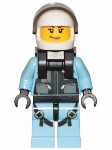 LEGO® Minifigurák cty1003 - Sky Police - Jet Pilot, Female with Neck Bracket (for Jet Pack)