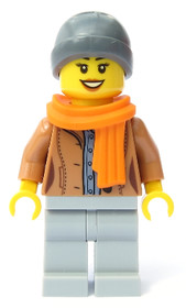 Customer - Female, Medium Nougat Jacket, Scarf, Ski Beanie Hat
