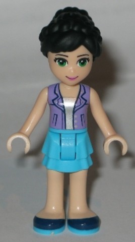 LEGO® Minifigurák frnd178 - Iva, közép azúr réteges szoknyában, és levendula mellényben