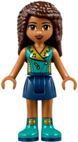 LEGO® Minifigurák frnd242 - Friends Andrea - Dark Blue Skirt, Dark Turquoise Top