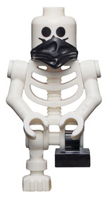 Skeleton with Standard Skull, Scarf, Bent Arms and Short Black Leg