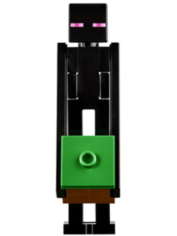 LEGO® Minifigurák min027 - Enderman - Élénkzöld és Vörösesbarna Elemmel