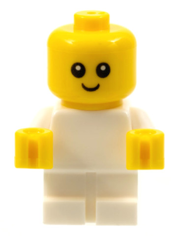 LEGO® Minifigurák njo446 - Baby - White Body with Yellow Hands, Head with Neck
