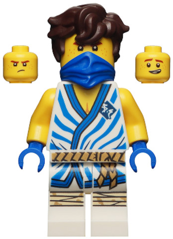 LEGO® Minifigurák njo648 - Jay - Legacy, White Tunic with Blue Trim and Stripes