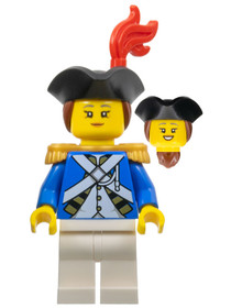 Birodalmi katona IV – tiszt, nő, fekete kalap, vörösesbarna haj, vörös tollak, gyöngyarany epaulette