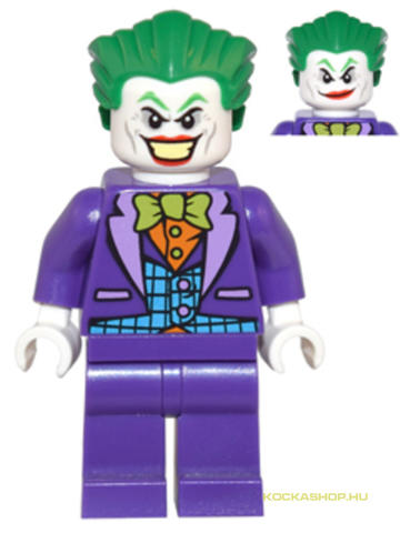 LEGO® Minifigurák sh206 - A Joker - Lila Öltönyben, Kék mellénnyel, dupla arcal