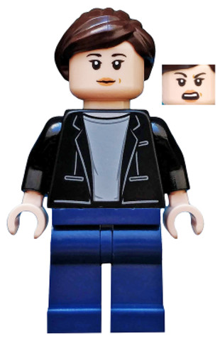 LEGO® Minifigurák sh601 - Maria Hill - fekete dzsekiben, sötétkék lábakkal