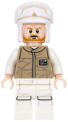LEGO® Minifigurák sw0736 - Hoth Rebel Trooper Dark Tan Uniform (Brown Beard)