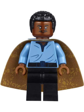 LEGO® Minifigurák sw0973 - Lando Calrissian - Felhő város ruhában (göndör hajjal, köpennyel)
