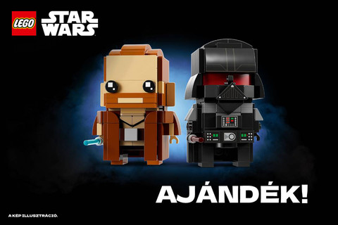 Ajándék LEGO® BrickHeadz Obi-Wan Kenobi™ és Darth Vader™ készlet járhat vásárlásod mellé!