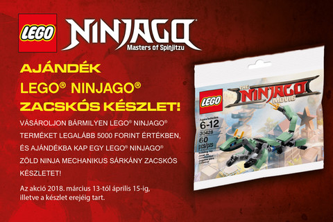 Ajándék LEGO® Ninjago zacskós készlet március 13-tól!