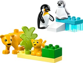 LEGO® DUPLO® 10442 - Állatcsaládok a vadvilágban: Pingvinek és oroszlánok