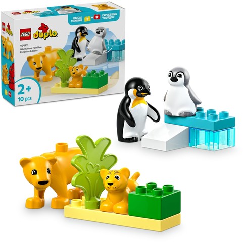 LEGO® DUPLO® 10442 - Állatcsaládok a vadvilágban: Pingvinek és oroszlánok