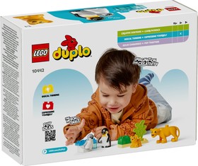 LEGO® DUPLO® 10442 - Állatcsaládok a vadvilágban: Pingvinek és oroszlánok