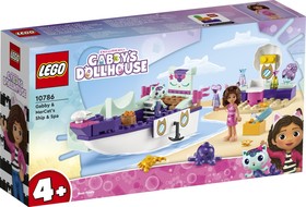LEGO® Gabby babaháza 10786 - Gabi és Szirénke hajója és szépségszalonja