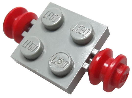 LEGO® Alkatrészek (Pick a Brick) 122c0109 - Világosszürke 2x2 Módosított Lap 2 Kerékkel