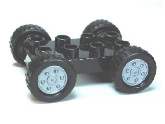 LEGO® Alkatrészek (Pick a Brick) 12591c01 - DUPLO Fekete Autóalap 