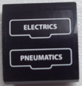Fekete ívelt módosított csempe electrics és pneumatics matricával