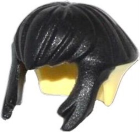 Fekete és halvány Világos Sárga minifigura Haj