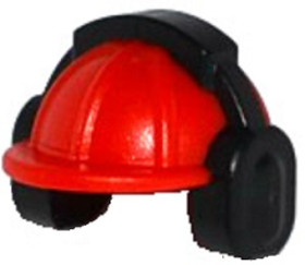 Piros Minifigura Sisak Fülvédővel