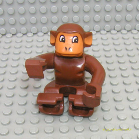 LEGO® Alkatrészek (Pick a Brick) 2281px1 - Barna DUPLO Majom, Balra Néző Szemmel