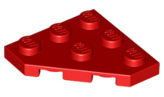 LEGO® Alkatrészek (Pick a Brick) 245021 - Piros 3X3 Lapos Sarokelem
