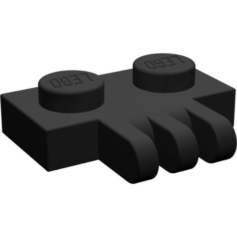 LEGO® Alkatrészek (Pick a Brick) 245211 - Fekete 1x2 zsanér 3 ujjal - használt