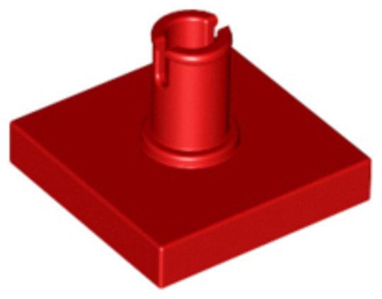 LEGO® Alkatrészek (Pick a Brick) 246021 - Piros 2x2 Módosított Elem Csatlakozóval