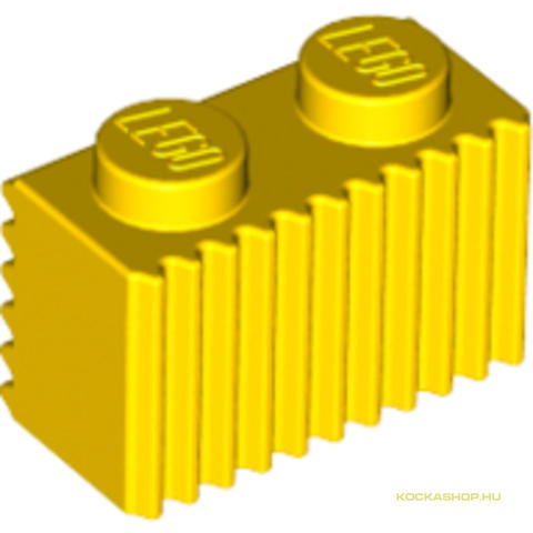 LEGO® Alkatrészek (Pick a Brick) 287724 - Sárga 1X1X2 Elem, Bordázott