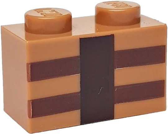 LEGO® Alkatrészek (Pick a Brick) 3004pb123 - Vörösesbarna 1x2 minecraft barkácsasztal oldala