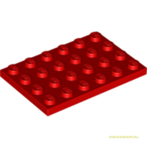 LEGO® Alkatrészek (Pick a Brick) 303221 - Piros 4X6 Lapos Elem
