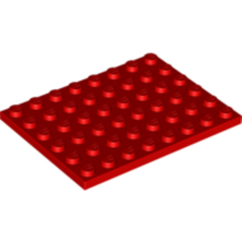 LEGO® Alkatrészek (Pick a Brick) 303621 - Piros 6x8 Lapos Elem