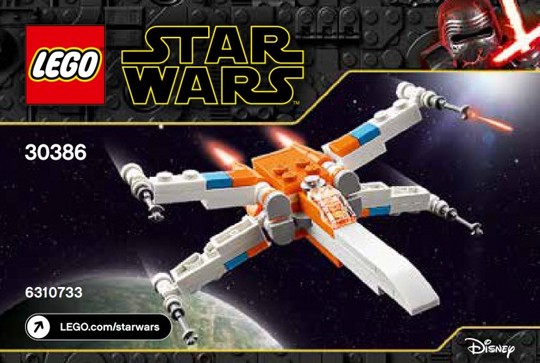 LEGO® Star Wars™ 30386 - Poe Dameron X-szárnyú vadászgépe - polybag