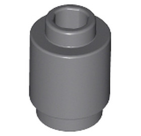 Sötét kékesszürke 1x1 kerek elem