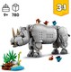 LEGO® Creator 3in1 31171 - Vadállatok: Fenséges orrszarvú madarakkal
