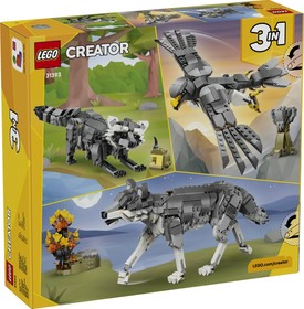 LEGO® Creator 3in1 31393 - Erdei állatok: Szürke farkas
