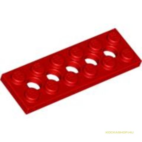 LEGO® Alkatrészek (Pick a Brick) 3200121 - Piros 2x6 Lapos Elem Középen Lyukakkal