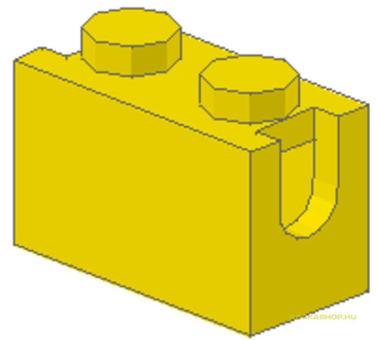 LEGO® Alkatrészek (Pick a Brick) 331703 - Sárga 1x2 Módosított Elem Markolókarhoz 