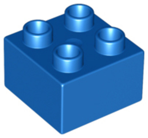 LEGO® Alkatrészek (Pick a Brick) 343723 - Kék 2x2 DUPLO Kocka Elem
