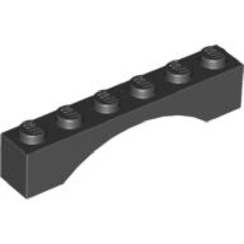 LEGO® Alkatrészek (Pick a Brick) 345526 - Fekete 1x6 hídelem