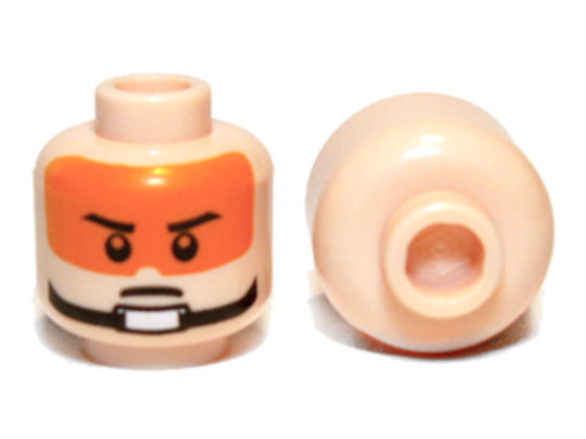 LEGO® Alkatrészek (Pick a Brick) 3626cpb0401 - Nugát pilóta minifigura fej, narancssárga napellenzővel