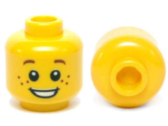 LEGO® Alkatrészek (Pick a Brick) 3626cpb0471 - Sárga Minifigura Fej mosolygós Szeplős Kisfiú Arccal
