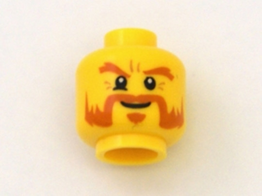 LEGO® Alkatrészek (Pick a Brick) 3626cpb0652 - Sárga Minifigura Fej Sötét narancs Szakállal