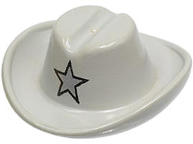 Világosszürke Cowboy kalap Sheriff Csillaggal