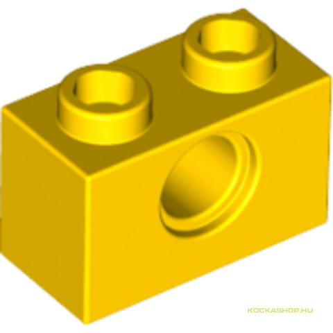 LEGO® Alkatrészek (Pick a Brick) 370024 - Sárga Technic 1X2 Elem Lyukkal